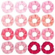 16 Pcs Satin Scrunchies Bridesmaid Proposal Gifts Hair Ties Pink-Multicolored