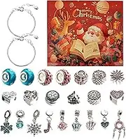 Moreeulsi Christmas Countdown Calendar Bracelets - Christmas Jewelry Making Bracelets 2024 Countdown Calendar | Changing Shape Charm Bracelet Making Kit for Christmas, Children's Day, Birthday