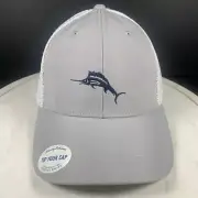 Tommy Bahama “Tip Your Cap” Embroidered Marlin Hat Adjustable Grey/White H36