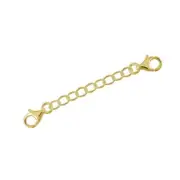 Gold Plated Sterling Silver Double Lobster Clasp Extender Connector 2" #97142