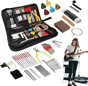 Guitar Setup Kit | 72X Maintenance Tool Kit with Carry Bag,String Instrument Accessories for Musicians, Care Set with Strings Picks Bridge Pins