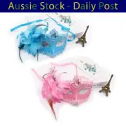 Masquerade Diamond Venetian Mask Venice Feather Wedding Carnival Party Costume