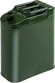 Jerry Cans Cold Rolled Plate Iron Fuel Tank Rustproof Oil Drum Three Handle Iron Oil Kettle Metal Gasoline Tank Petrol Cans(10L)