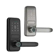 Tuya Smart Electronic Door Handle Lock Smart fingerprint digital wifi bluetooth