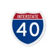 Interstate 40 (U.S. Highways) Die-Cut Magnet