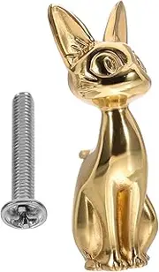 [HEALEEP] Unique Cat Shape Cabinet Knob Metal Drawer Pull Handle Decorative for Wardrobe Easy Open Close