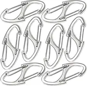 JYvivid 8 Pcs Zipper Clip Anti Theft Deterrent, Safety Zipper Locks, Dual Opening Zippers Pull Replacement for Backpacks, Suitcases, Traveling, Camping - Silver