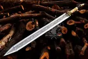 HISTORICAL ROMAN GLADIUS SWORD 36" HANDMADE STAINLESS STEEL Camel bone Handle.