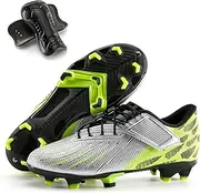 [PATPAT] Boys Girls Soccer Cleats Athletic Outdoor Football Shoes Training Lightweight Unisex-Child Youth Futsal Indoor Turf Firm Artificial Ground Flexible Durable Comfortable Leadoff Traction Breathable