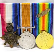 *MID* WW1 AUSTRALIAN BRITISH COMMONWEALTH MOUNTED MEDAL TRIO GROUP REPLICA ANZAC