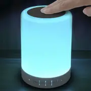 LED Lamp Speaker Touch Bedside Light with Bluetooth Speaker, Dimmable Color Night Light, Outdoor Table Lamp, Best Gift for Men Women Teens Kids Children Sleeping Aid