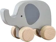 Kaper Kidz Calm & Breezy Wooden Elephant Toy Car | Fun for Toddlers