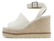 Soda Women Espadrille Wedge High Heels Sandals Platform Ankle Strap STELLA White