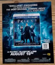 2011 Priest Vampire Movie DVD Release Promo Vintage Magazine Print Ad Poster