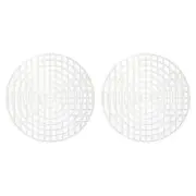 Plastic Mesh Canvas Sheet 9.6cm/ 3.8" White Round Blank Canvas, Pack of 2