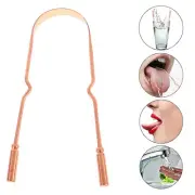 Tongue Scraper Copper Oral Cleaner Brush Fresh Breath Cleaning Tongue ToothbrUU