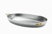 Mauviel Stainless Steel Oval Pan With Brass