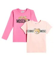 [Moschino Kids] Moschino Kids Set of 2 cotton jersey T-shirts Y 14 pink