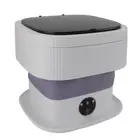 (Us Standard 100-240V Purple) Folding Mini Washing Machine 60W Portable Home
