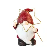 Urban Santa Holding Tree/Star Christmas Figurine Decor Ornament Assort w/ Lights