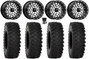 MSA Brute Beadlock 14" Wheels Mh 28" ATX470 Tires Polaris RZR XP 1000 / PRO XP