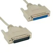Lot 10 6Ft DB25 Null Modem Serial Cable 28AWG RS232 Crossover 25Pin Printer Data