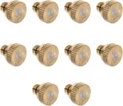Ruimou 10Pcs Brass Low-Pressure Atomising Nozzles,With Washer, 0.2Mm Bore, Fi...