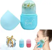 [Rcool] Ice Face Roller & Gua Sha,Face Massager,Facial Beauty Ice Roller Skin Care Tools,Skin Care Products-For Face&Eyes,Remove Fine Lines,Shrink Pores,Reduce Acne and Lubricate the Skin. (Blue)