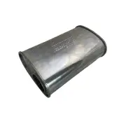 Lukey 3" 9"x5" Oval Muffler - 14" Long O/C Straight Piped 430 Stainless Steel