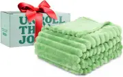 GO Premium Plush Soft Throw (50" x 60"), Avocado Green