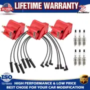 3x DR39 Ignition Coils & Spark Plug & Wireset For Chevrolet Impala MonteCarlo US (for: Chevrolet)