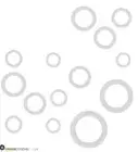 6 Clear O Ring 2g (6mm) Plug Gauge Taper Tunnel Stretched Ear Piercing Jewelry