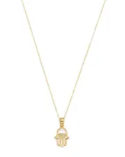 Moon & Meadow Hamsa Hand Pendant Necklace in 14K Yellow Gold, 16 - Exclusive
