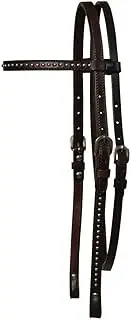 Tack Shack of Ocala- Circle Y Spot Accent Browband Headstall, Leather Headstall, Headstall, Browband Headstall, Western Headstall, Western Bridle, Bridle, Horse Headstall