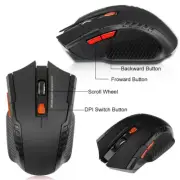 Gaming mouse 2.4GHz Wireless Mouse 6 Buttons USB Receiver For PC Laptop Computer