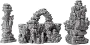 Tabletop Terrain Desert Canyon Rocks Set 2 for Star Wars Legion and Sci-Fi Wargames Dungeons and Dragons Fantasy and RPGs 28mm 35mm 1:47 (Medium Set), Silver