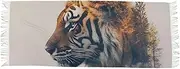 [AIXIWAWA] Women's Pashminas Scarf Forest Animal Portrait Print, Shawls Wrap Lightwight with Tassel for Evening Dress Dinner Party, Multicolor