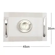 6/8 Pcs Placemat Set Washable Non-Slip Placemat-White