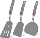 Silicone Spatula Turner Set of 3, 600°F Heat Resistant Nonstick Turner Spatulas