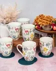Spring Garden Floral High Tea Collection New Bone China Set of 6 Mugs 340ml