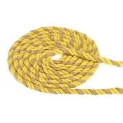 1/2Inchx50Feet Twisted Cotton Rope 3 Strand Tug of War Rope Yellow Brown