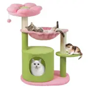 Cat Tree 33'' Cute Cat Tower Small Flower Cat Trees for Indoor Cat Condo with...