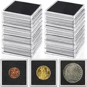 15 Pcs Coin Cases for Collectors Coin Holder 2 x 2 Inch Silver Dollar Coin Holder Coin Case Acrylic Half Dollar Coin Holder Collectors Silver Dollar Display Box for Coin Collection Supplies