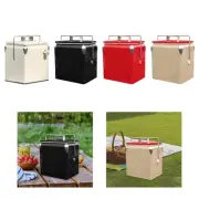 Ice Chest Cooler with Handle Vintage Design Ice Box for Stall Sport Drink RV
