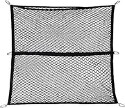 Car Rear Cargo Net - Polyester Storage Mesh Organizer Bungee | Stretchable Truck Net | Heavy Duty Elastic Cargo Net | Truck Bed Net | Automotive Carrier for Car, Vehicle,