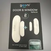 Geeni Smart Door and Window Sensors White 2-Pack SEALED NEW