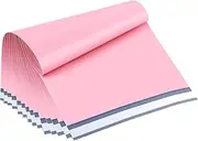 UCGOU Poly Mailers 12x15.5 Inch Light Pink 100 Pack Medium Shipping Bags #5 Strong Thick Mailing Envelopes Self Sealing Adhesive Waterproof and Tear Proof Boutique Packaging Postal for Clothing