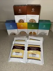 OPTAVIA Lot NEW 48 Total Fuelings Shakes, Mashed Pot, Biscuits, Oatmeal, Etc