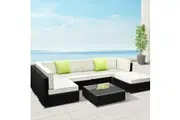 Gardeon 7-Piece Outdoor Sofa Set Wicker Couch Lounge Setting 6 Seater
