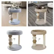 Cat Scratcher Post Small Cat Tree with Toy Ball Round Perch for Indoor Cats